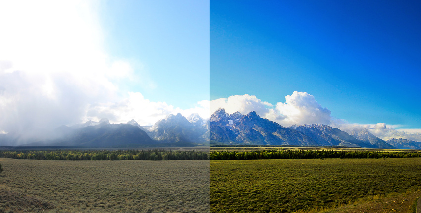 Before/after Tetons
