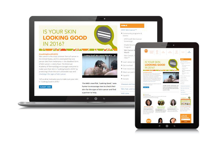 2016 Skin Cancer Awareness Month Microsite