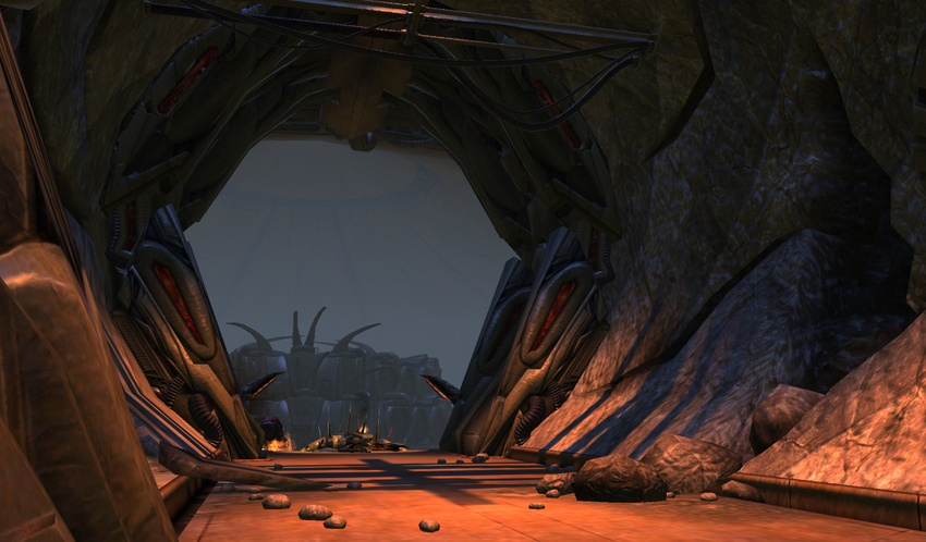 In game, large modular dungeon set, built on grid