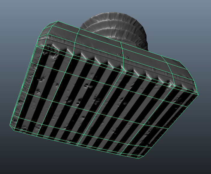 Showing geometry of seamless normal mapping of foot prop