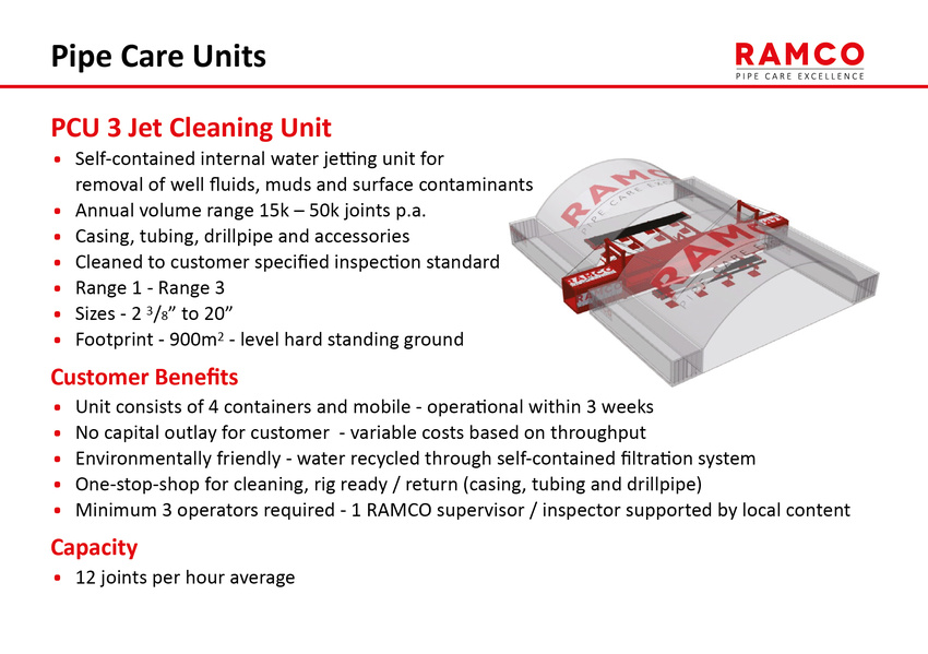 Corporate Powerpoint: Pipe Care Units