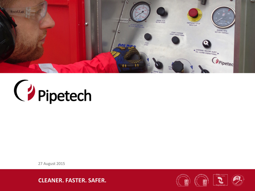Pipetech Powerpoint Template: Title Page