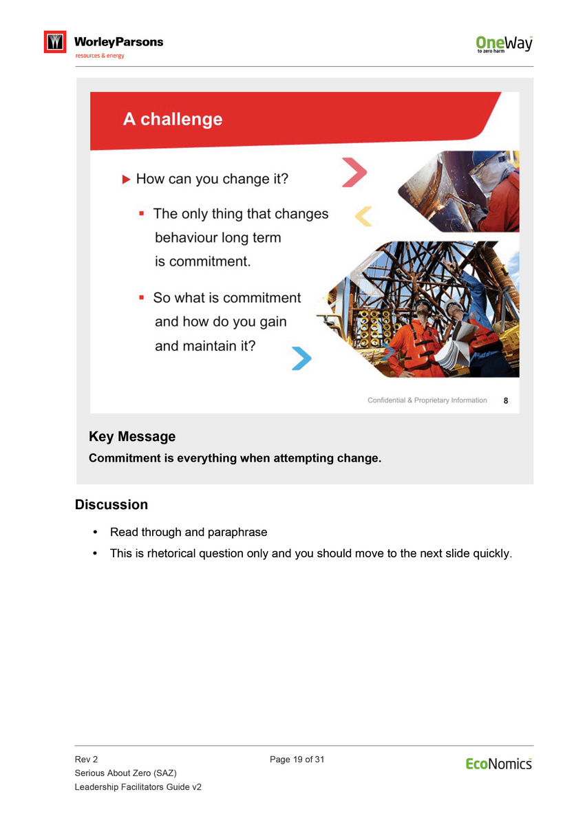 Serious About Zero: Leadership Facilitator Guide