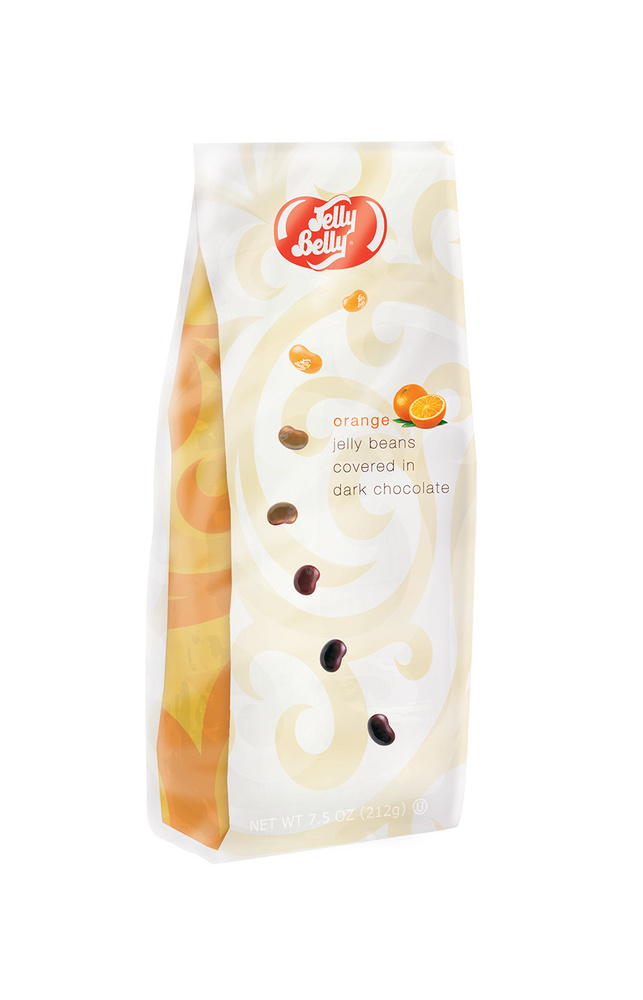 Gift bag redesign for chocolate covered jelly beans.