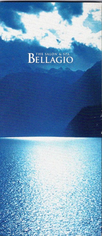 Bellagio Spa Brochure cover - we wanted to communicate the serenity of living on Lake Como, which is the vision Steve had, with the luxury of being pampered.