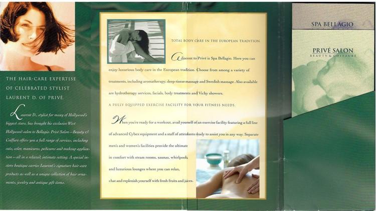 Spa brochure with inserts