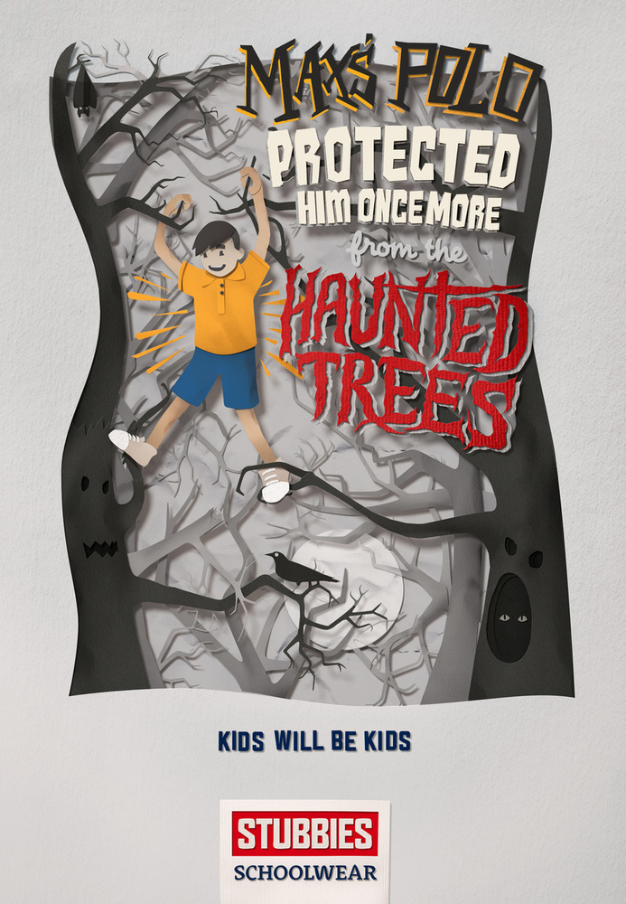 Stubbies Schoolwear were losing marketshare and wanted to stand out in a cluttered POS environment. We came up with the creative solution of using paper art to demonstrate that kids will always be kids but with Stubbies Schoolwear, they're protected from whatever their imaginations might throw at them. It raised their "Back to School" sales by 30%. The client was very chuffed with the results, and so were we.