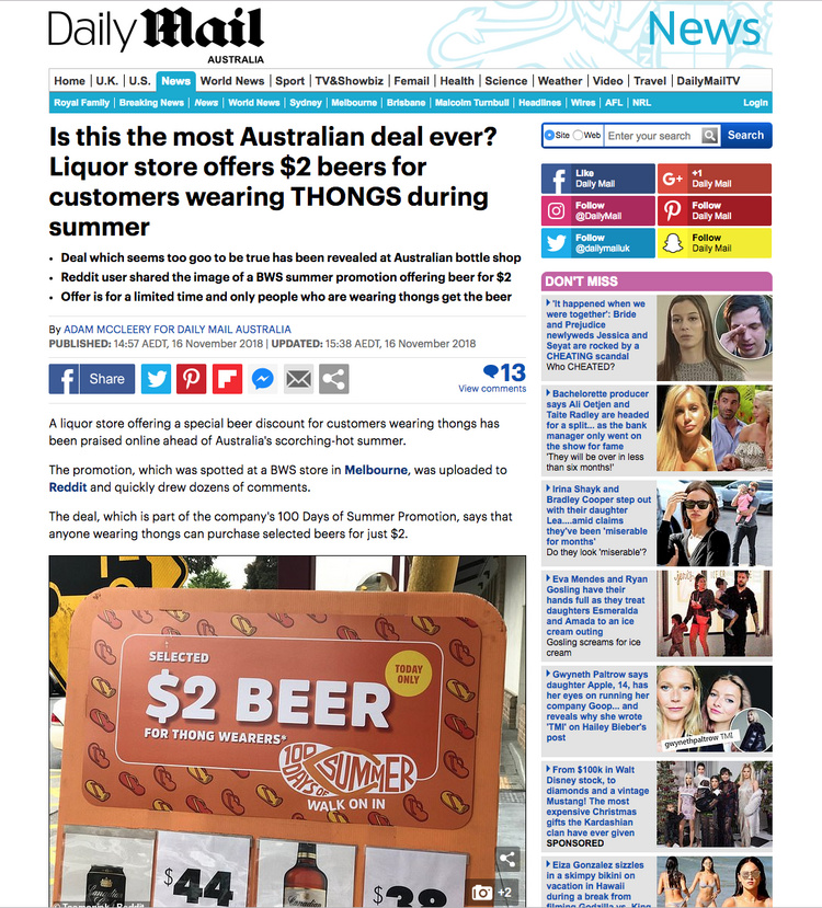 Our launch of the 4th iteration of BWS' 100 Days Of Summer campaign was a resounding success. With International PR and a unit percent increase of over 3,500%.