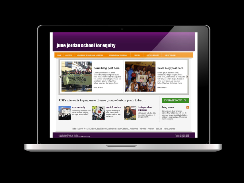 Website UI Design for Wordpress Site