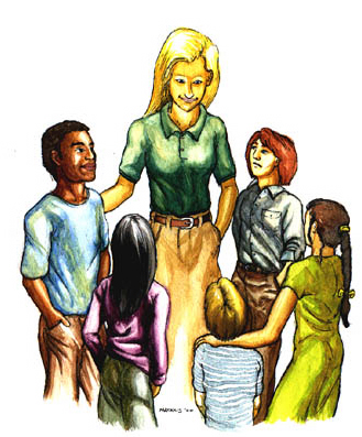 This is one of several watercolor and prismacolor illustrations for a children's short story.