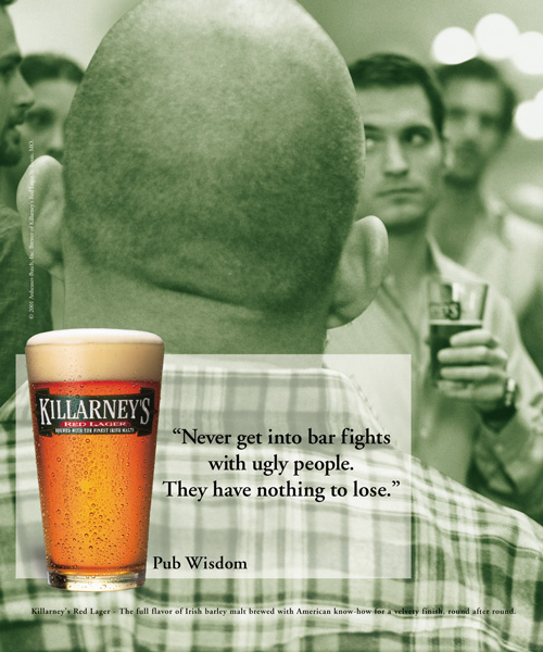 Killarney's Beer in major pubs like Sports Illustrated, Rolling Stone