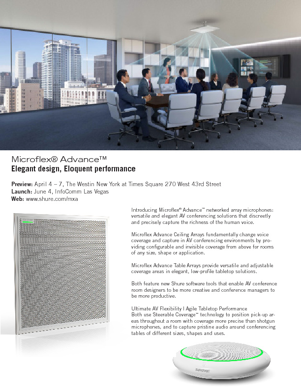 These sell sheets were created prior to launch and used in order to support the efforts of our sales team during road show events prior to the launch of MXA.