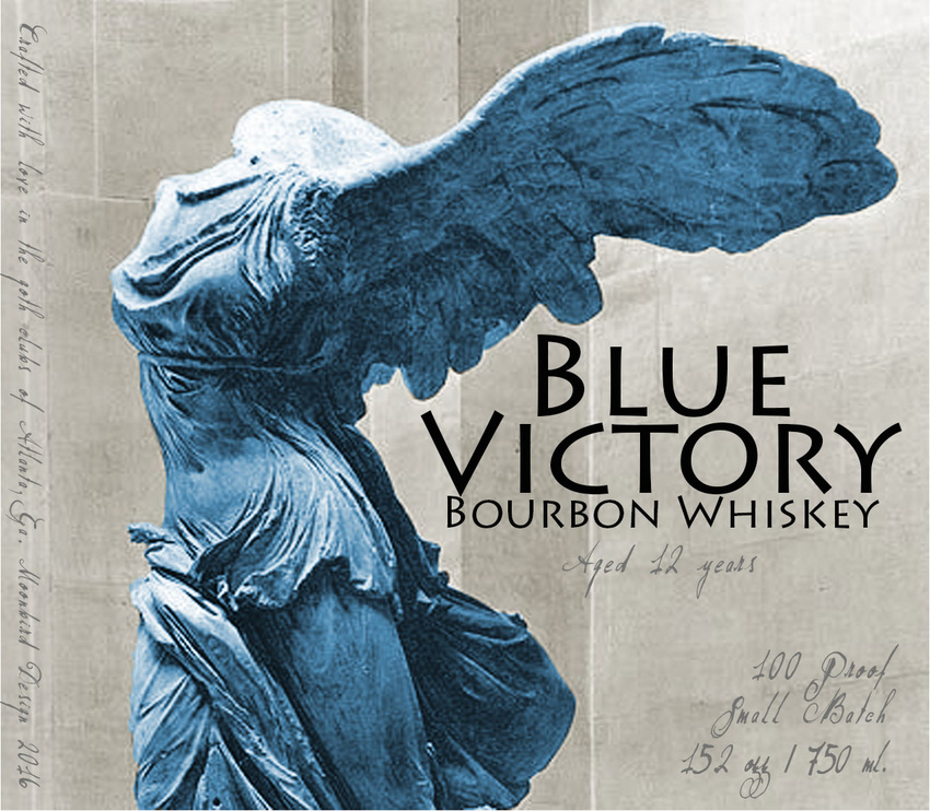 Label, Blue Victory Bourbon Whiskey