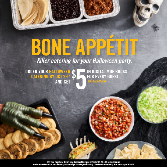 Moe's Halloween Catering Flyer