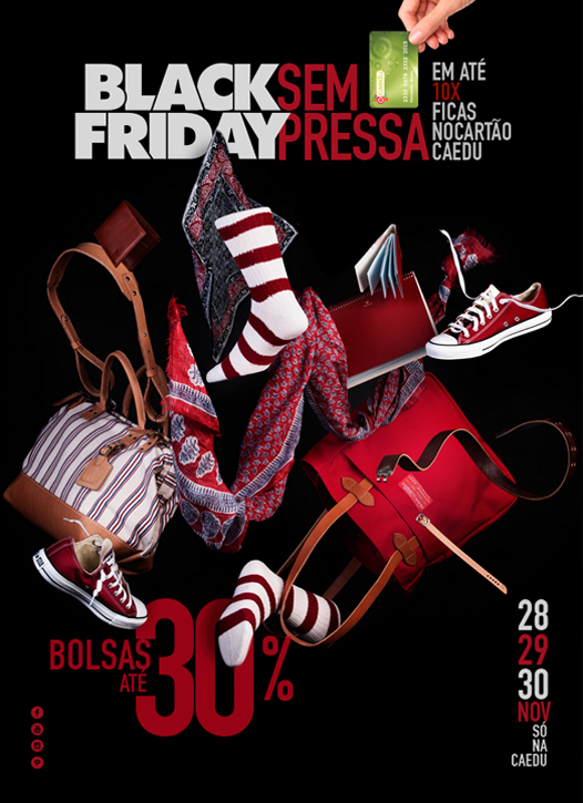 Cartaz para Black Friday Caedu Moda