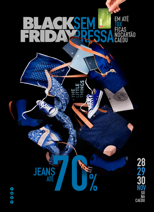 Cartaz para Black Friday Caedu Moda