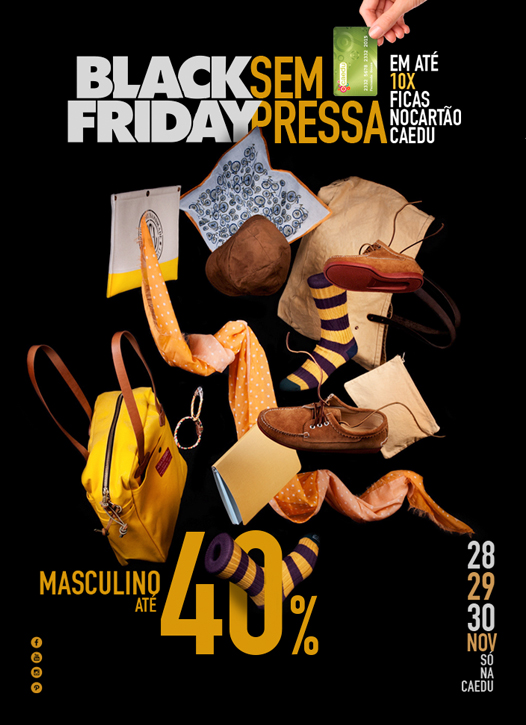 Cartaz para Black Friday Caedu Moda