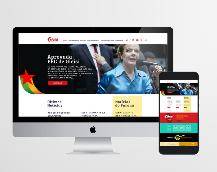 Site para Gleisi Hoffmann