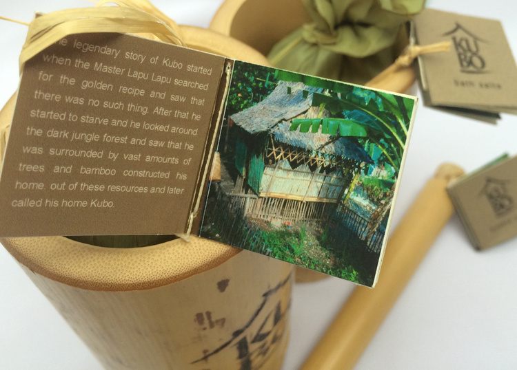 Hangtag describing the origin and inspiration of Kubo.