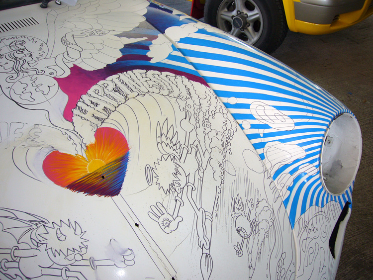 Psychedelic Surfer Dude - 1963 Porsche 356