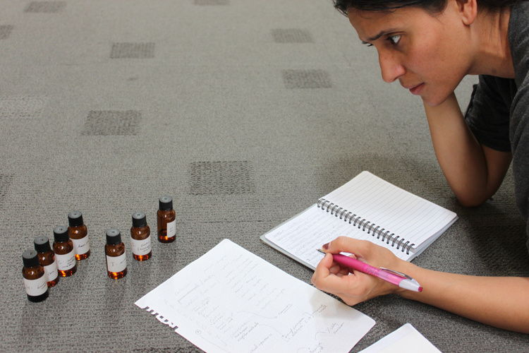 Radical Sensing: scents tests and diary exercises with performer