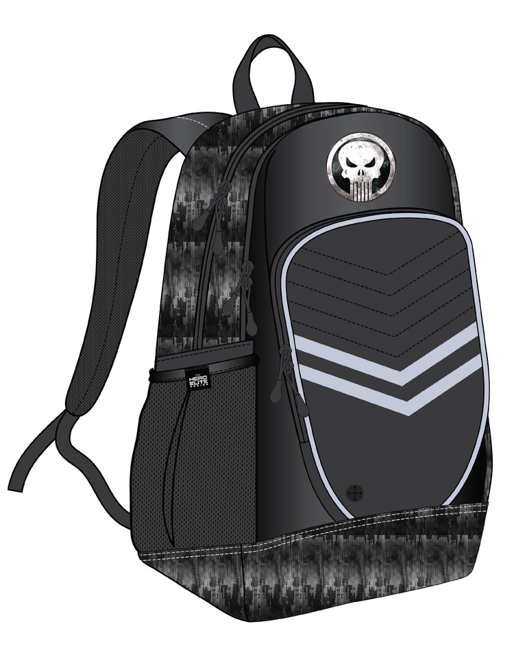 Punisher Backpack_Distress Print Reflective Insets