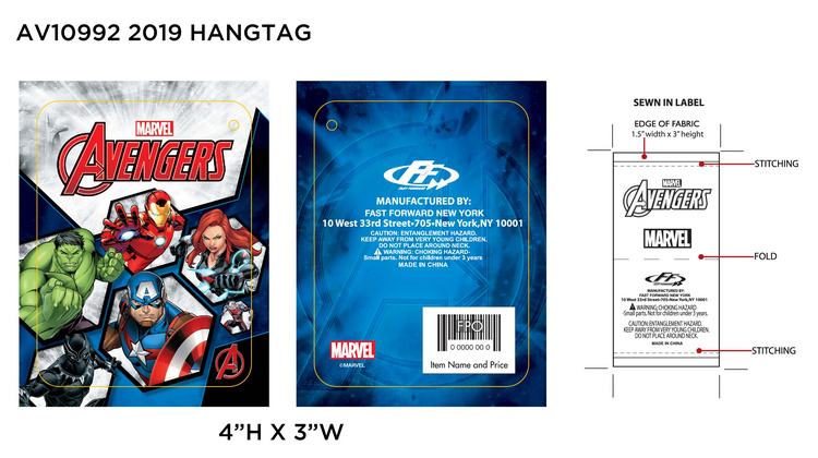 Avengers Hangtag