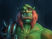 Flame bearded orc