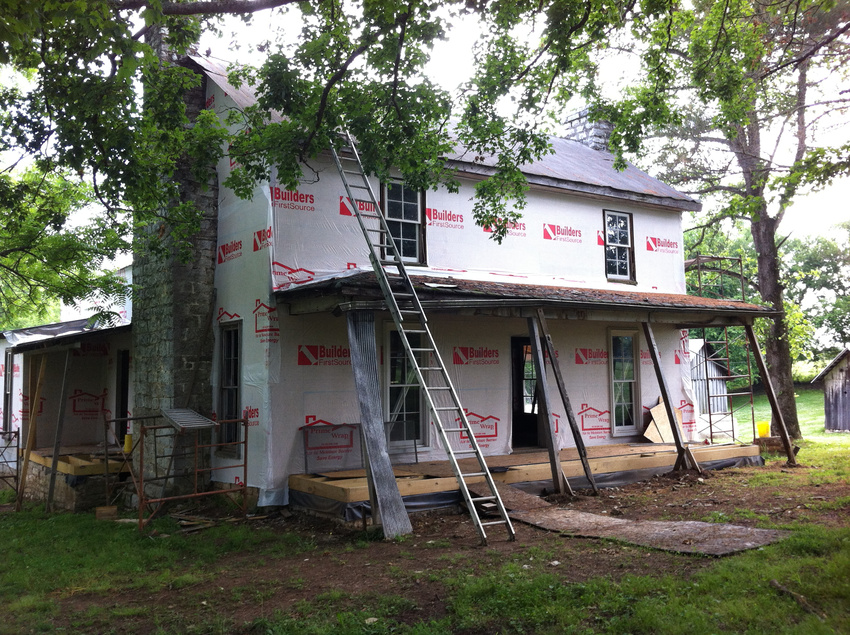 North Entrance Front. Siding will start going on soon.