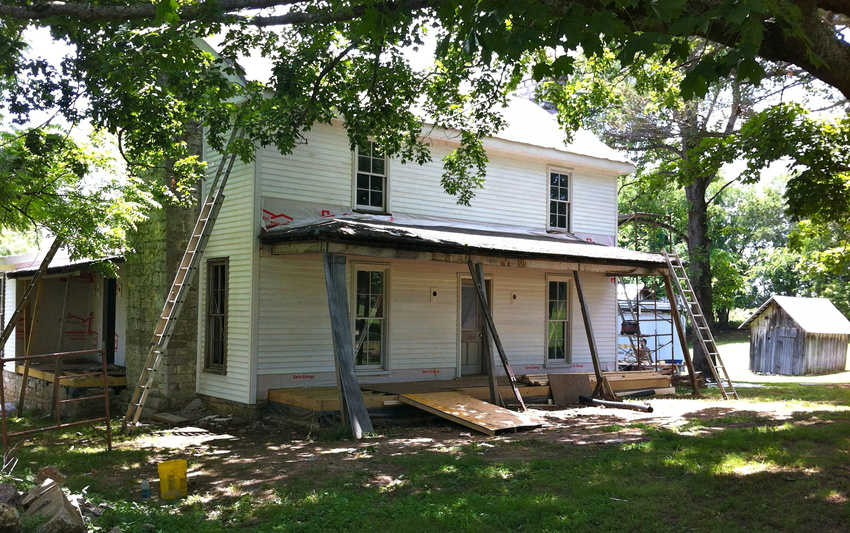 New siding is going on.