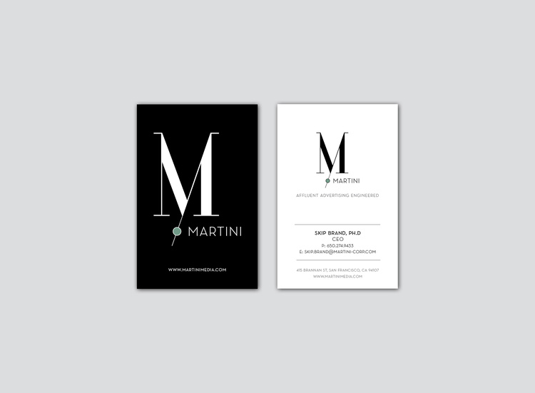 Martini Media:Business Card (concept + art direction + design)