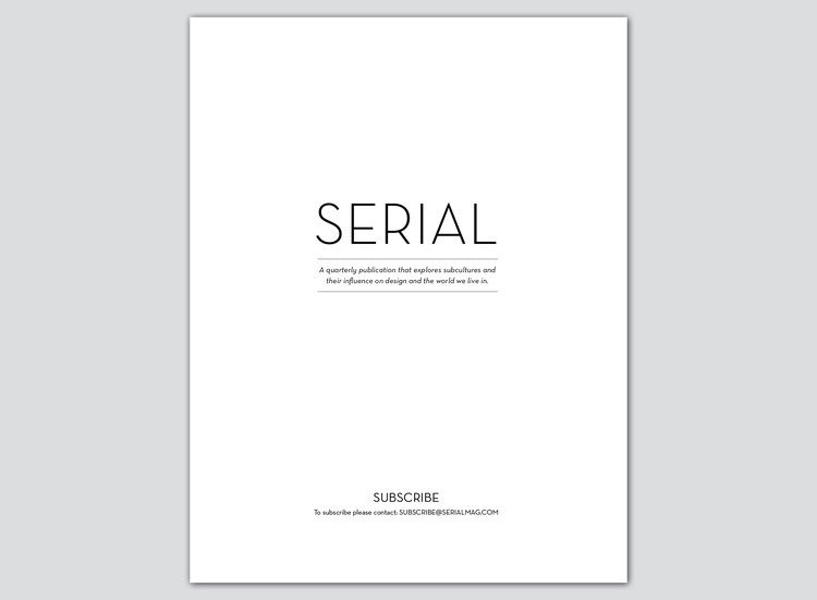 Serial Magazine (concept + art direction + design)