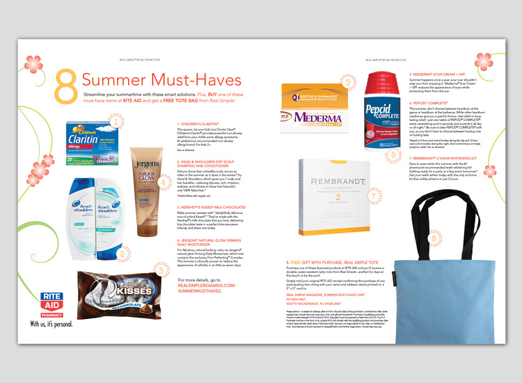 Real Simple Magazine: Rite Aid promotion (concept + design)