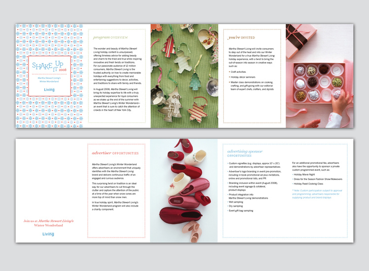 Martha Stewart Living Magazine: Promotional holiday mailer (concept + design)