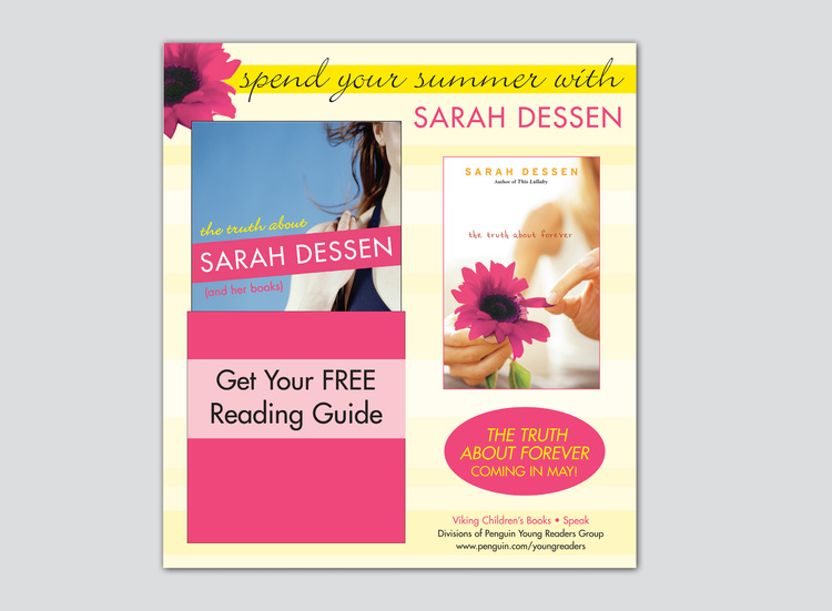 Penguin Young Readers Group: Sarah Dessen retail display (concept + design)