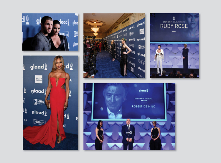 GLAAD: GLAAD Media Awards Signage and Stage Design(art direction + design)
