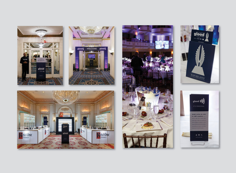 GLAAD: GLAAD Media Awards Signage and Stage Design(art direction + design)