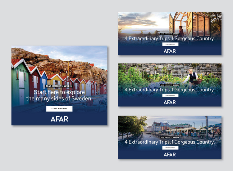 AFAR Media:Visit Sweden Banners(art direction + design)
