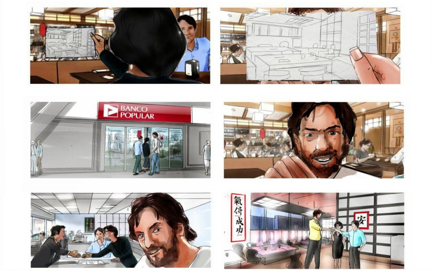 Animatic stills, Banco Popular, Full fiction/¨R¨, Madrid 2014