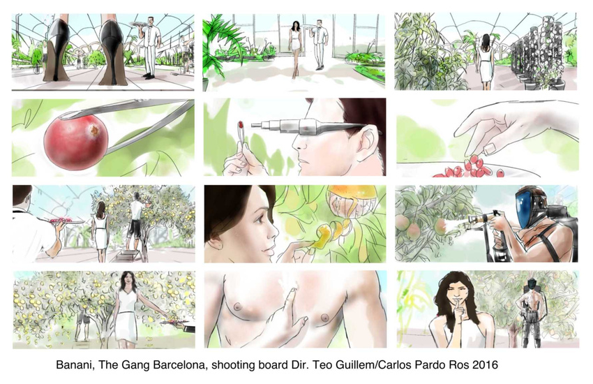 The Gang Barcelona . Banana - Shooting Board Dir. Two Guillem/Carlos Prado Ros 2016