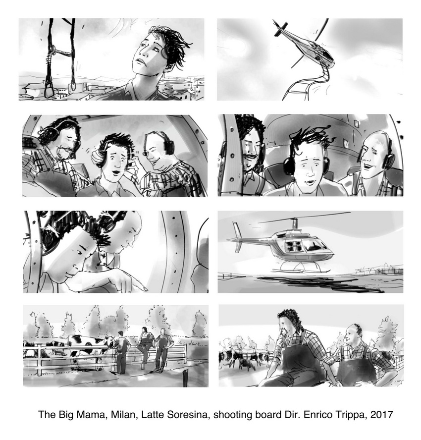 The Big Mama Milan, Latte Soresina, shooting board Dir. Enrico Trippa, 2017