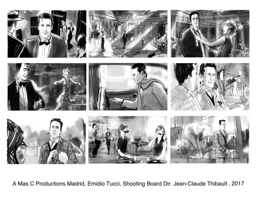A Mas C Productions Madrid, Emidio Tucci, shooting board Dir. Jean-Claude Thibault, 2017