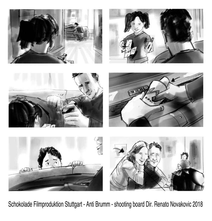 Schokolade Filmproduktion Stuttgart - Anti Brumm - shooting board Dir. Renato Novakovic 2018