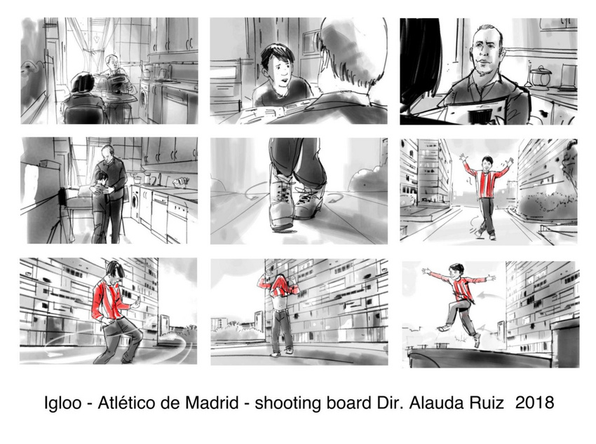 Igloo - Atlético de Madrid - shooting board Dir. Alauda Ruiz 2018