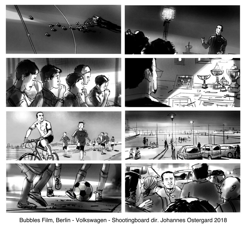 Bubbles Film, Berlin - Volkswagen - Shootingboard dir. Johannes Ostergard 2018