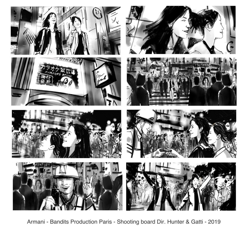 Armani Era - Bandits Production Paris - Shooting board Dir. Hunter & Gatti - 2019