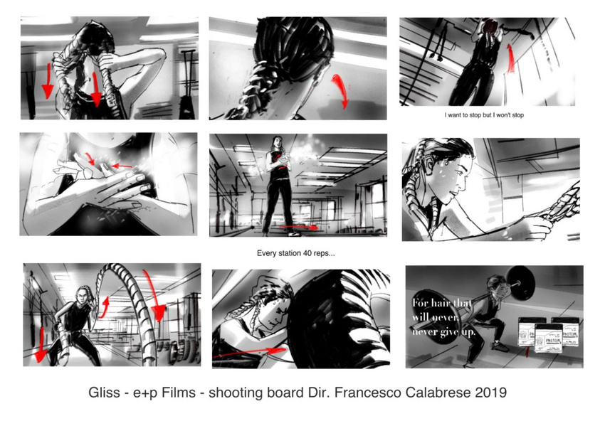 Gliss - e+p Films Hamburg - Shooting Board Dir. Francesco Calabrese 2019